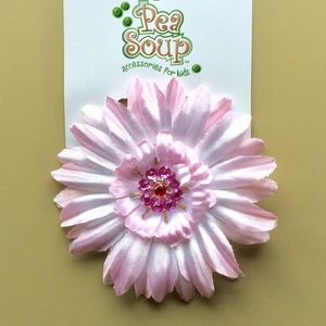 NWT Pink Gerber Daisy Hair Clippie